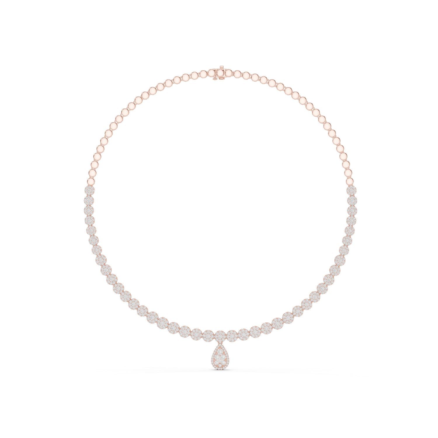 Pear Lab Grown Diamond Halo Pendant