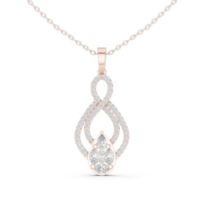 Pear Lab Grown Diamond Halo Pendant