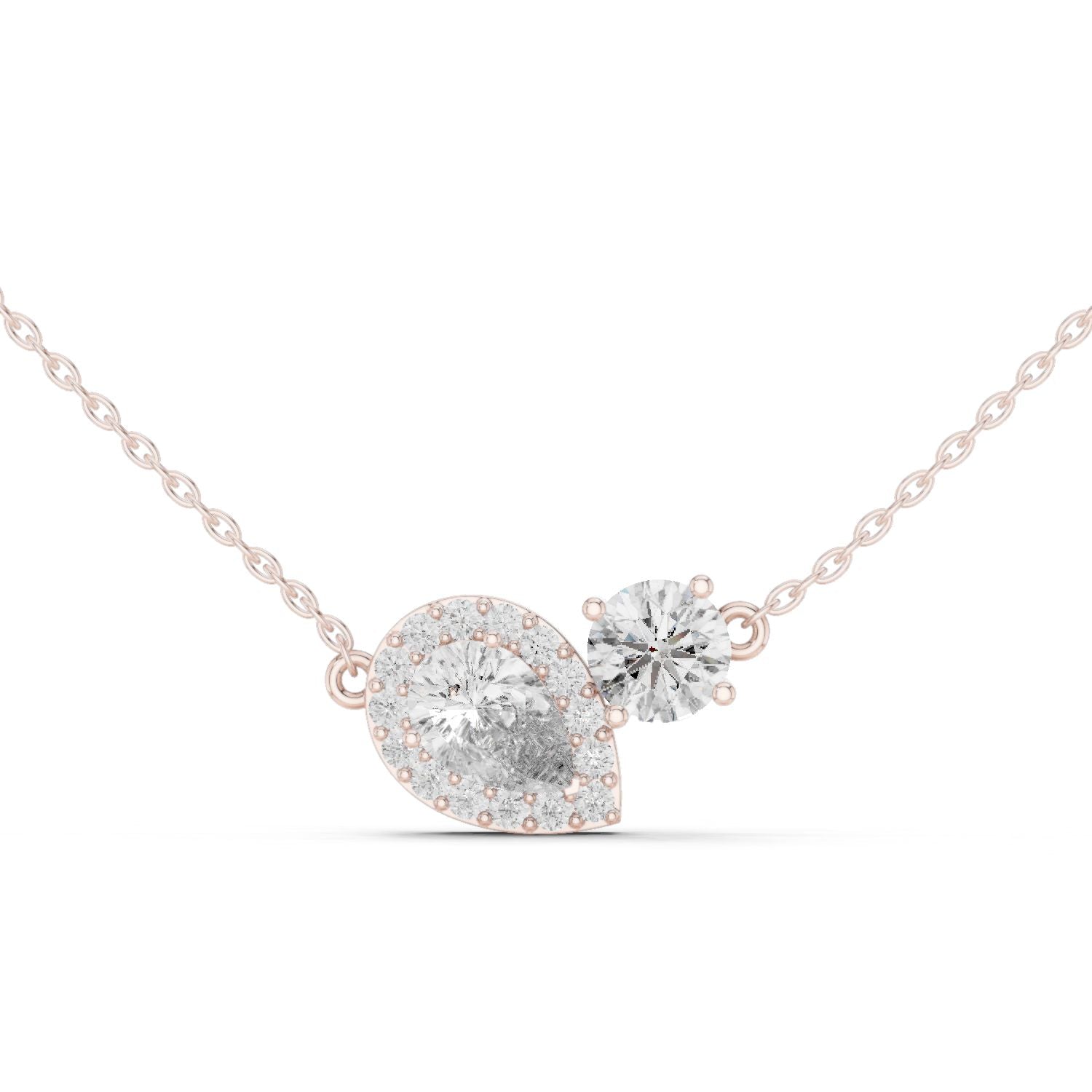 Pear Lab Grown Diamond Halo Pendant