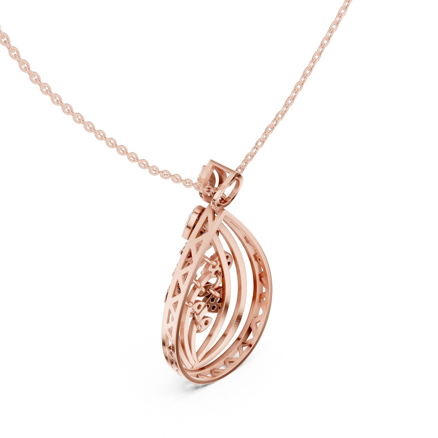 Pear Lab Grown Diamond Halo Pendant