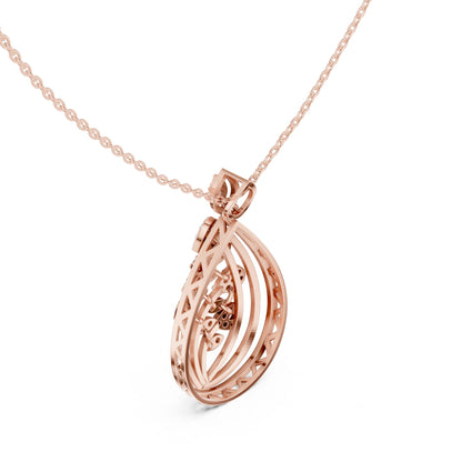 Pear Lab Grown Diamond Halo Pendant