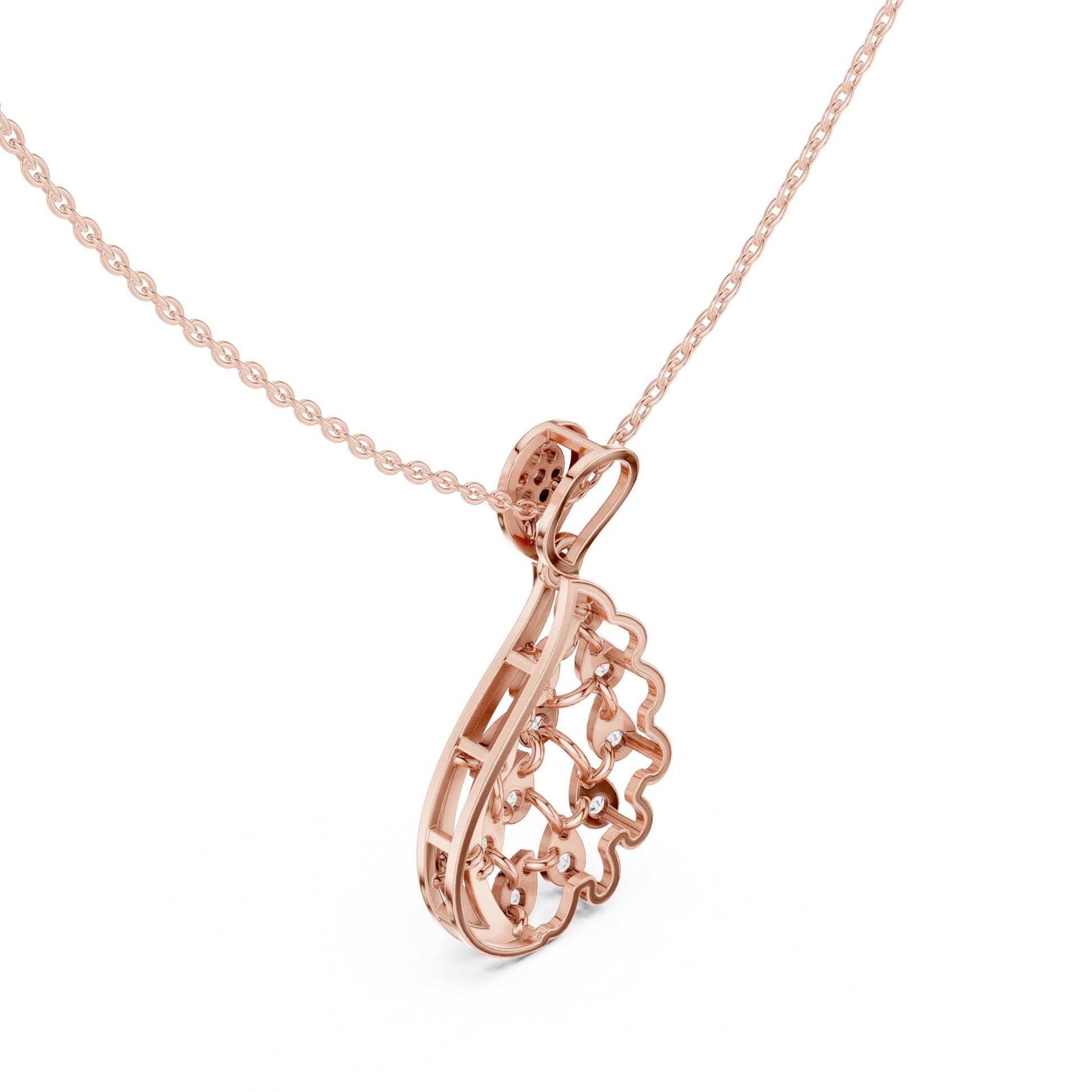Pear Lab Grown Diamond Halo Pendant