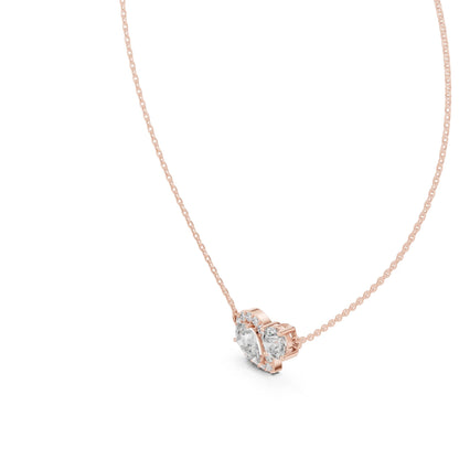 Pear Lab Grown Diamond Halo Pendant