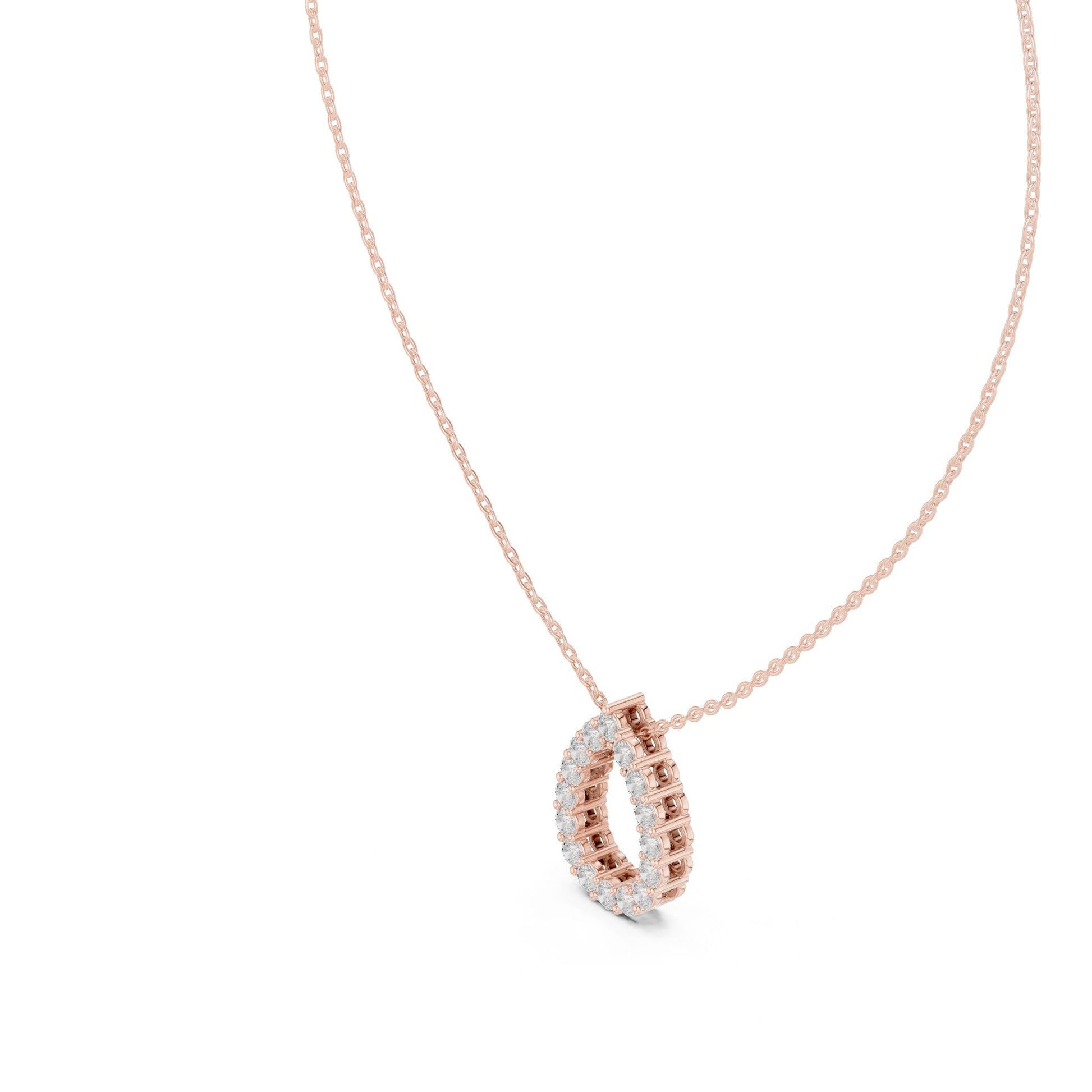 Pear Lab Grown Diamond Halo Pendant