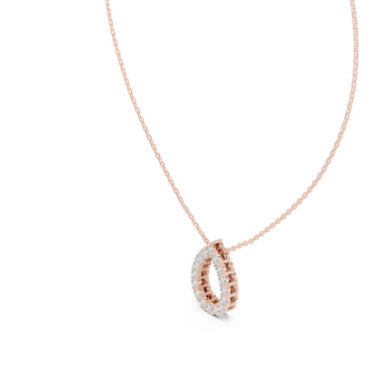 Pear Lab Grown Diamond Halo Pendant