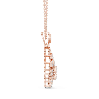Pear Lab Grown Diamond Halo Pendant