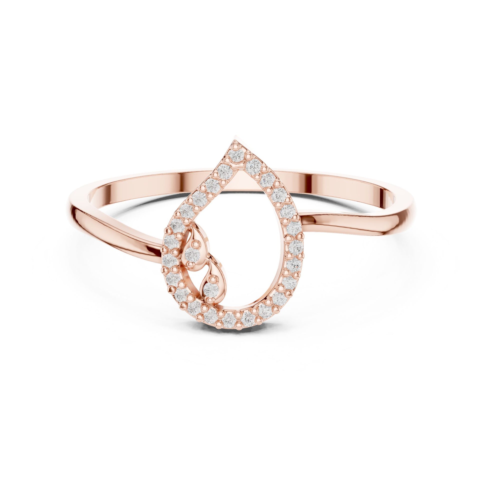 Pear Lab Grown Diamond Halo Engagement Ring