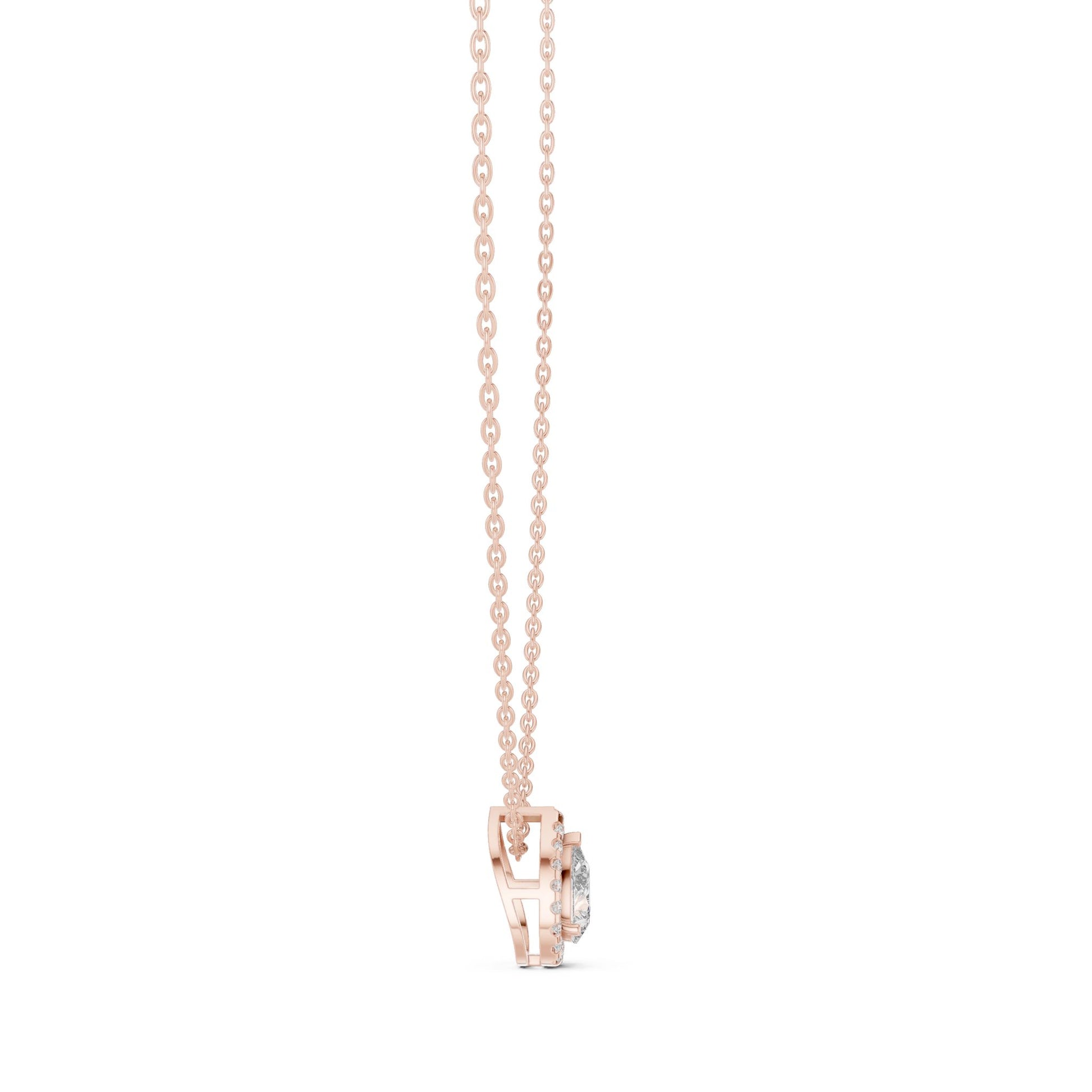 Pear Lab Grown Diamond Halo Pendant