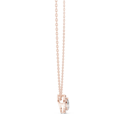 Pear Lab Grown Diamond Halo Pendant