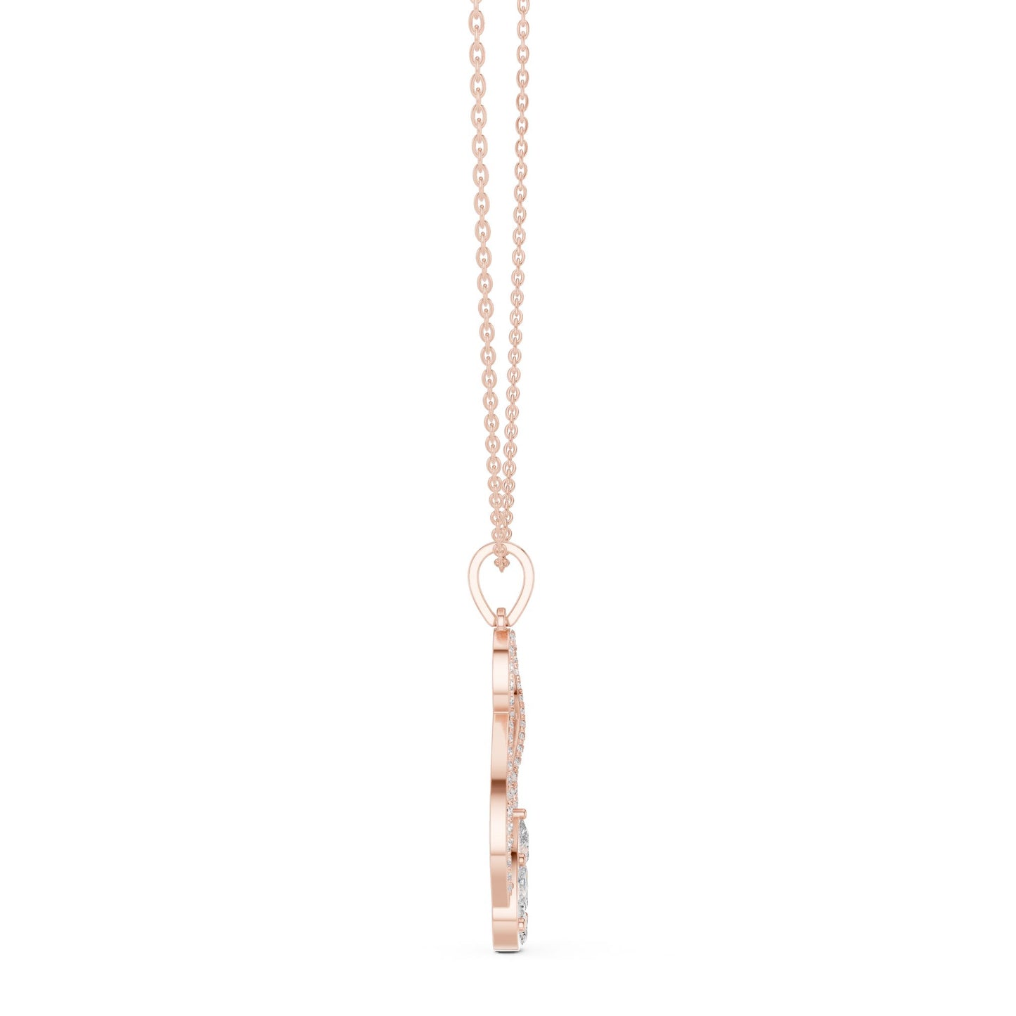 Pear Lab Grown Diamond Halo Pendant