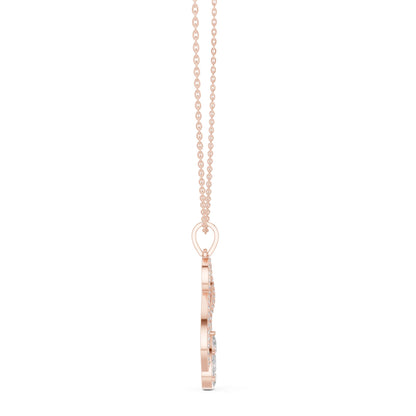 Pear Lab Grown Diamond Halo Pendant
