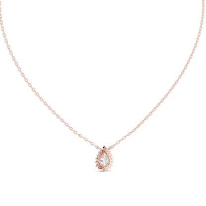 Pear Lab Grown Diamond Halo Pendant
