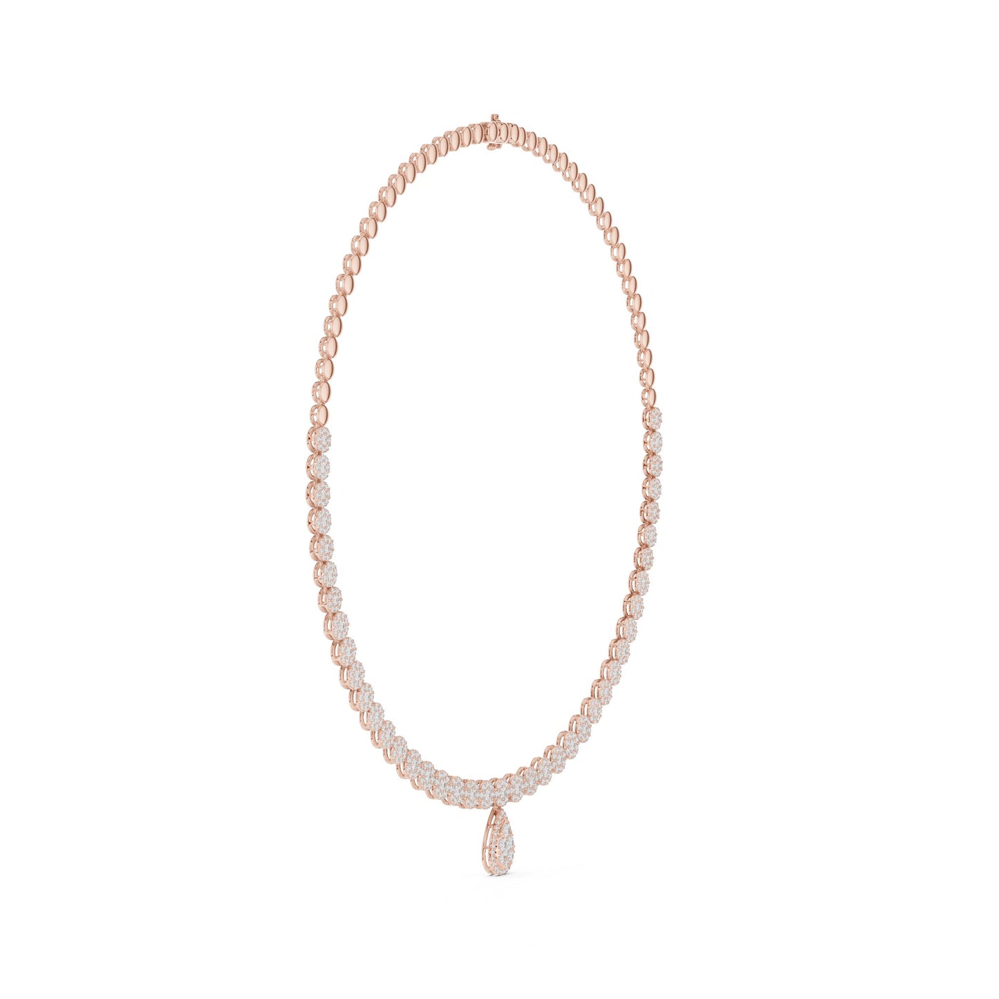 Pear Lab Grown Diamond Halo Pendant