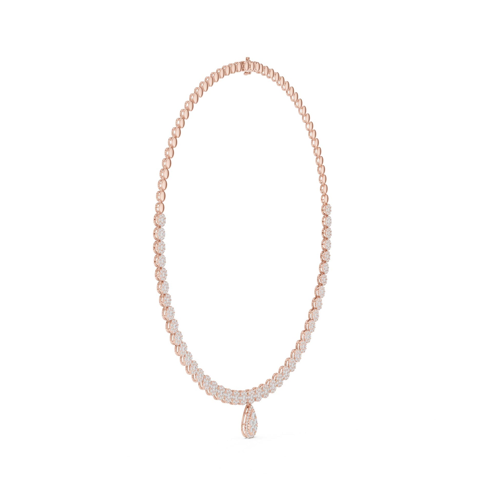 Pear Lab Grown Diamond Halo Pendant