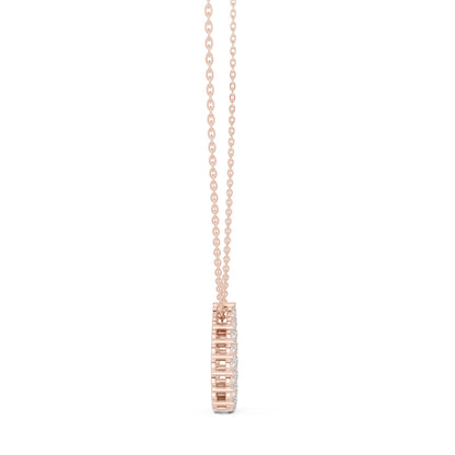 Pear Lab Grown Diamond Halo Pendant