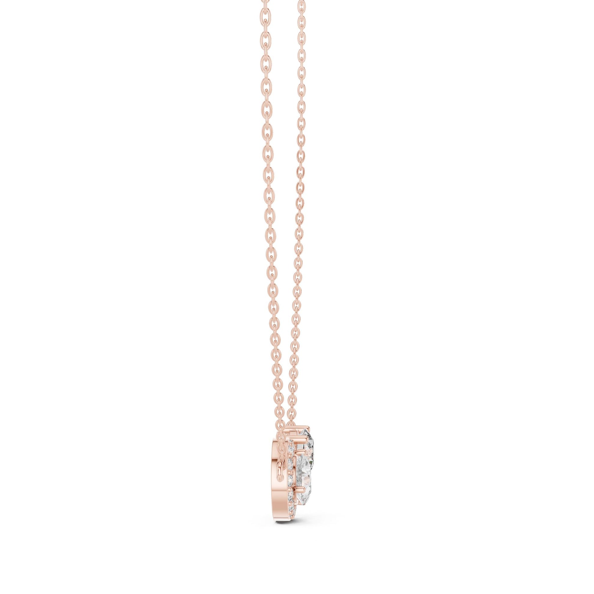 Pear Lab Grown Diamond Halo Pendant