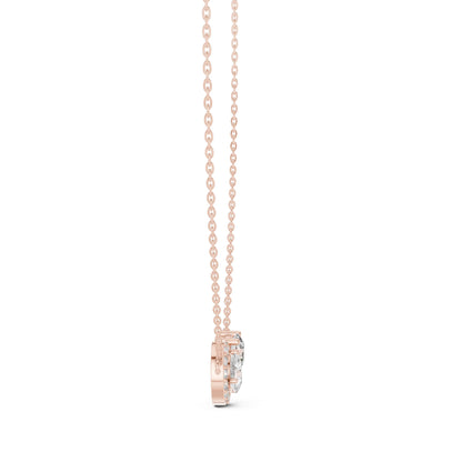 Pear Lab Grown Diamond Halo Pendant