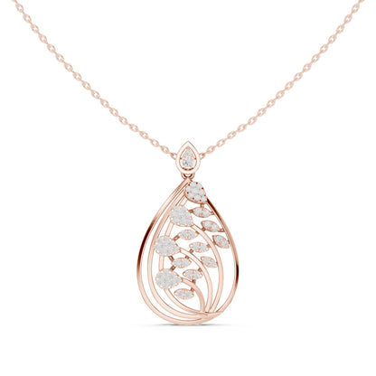 Pear Lab Grown Diamond Halo Pendant