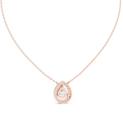 Pear Lab Grown Diamond Halo Pendant