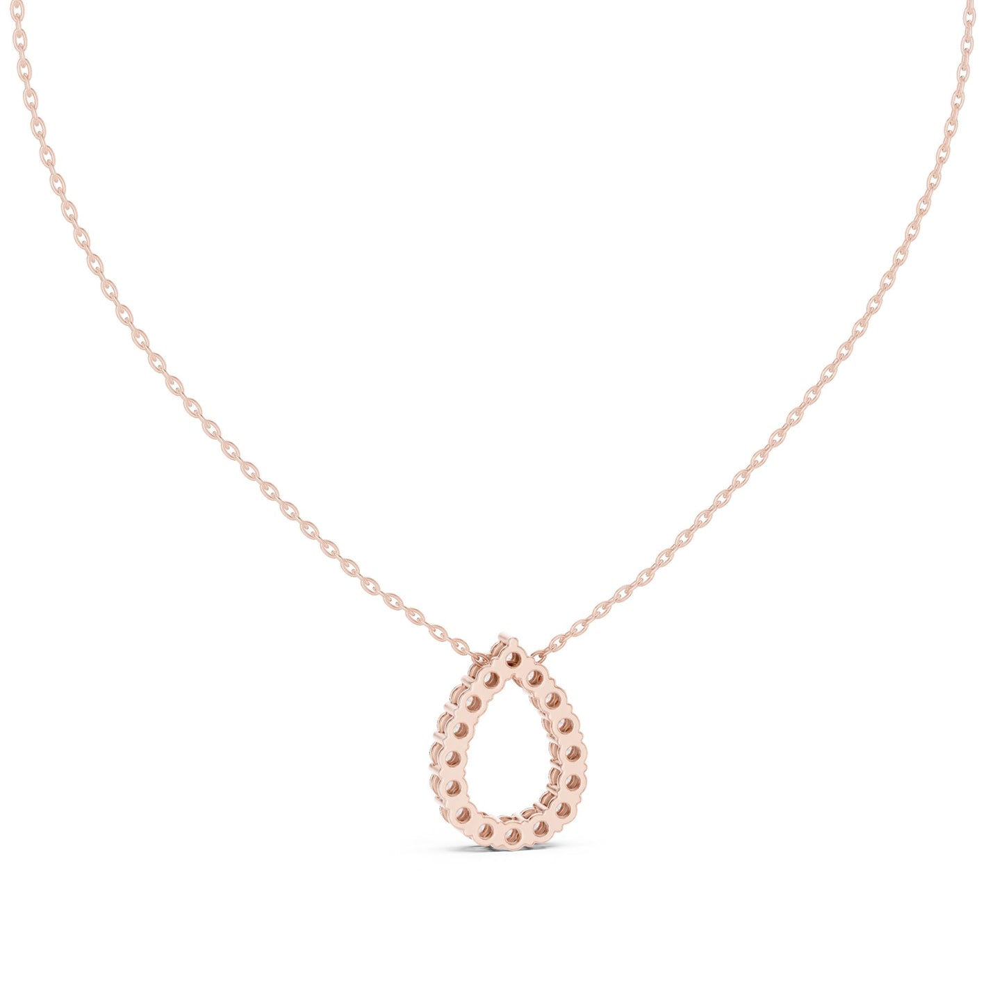 Pear Lab Grown Diamond Halo Pendant