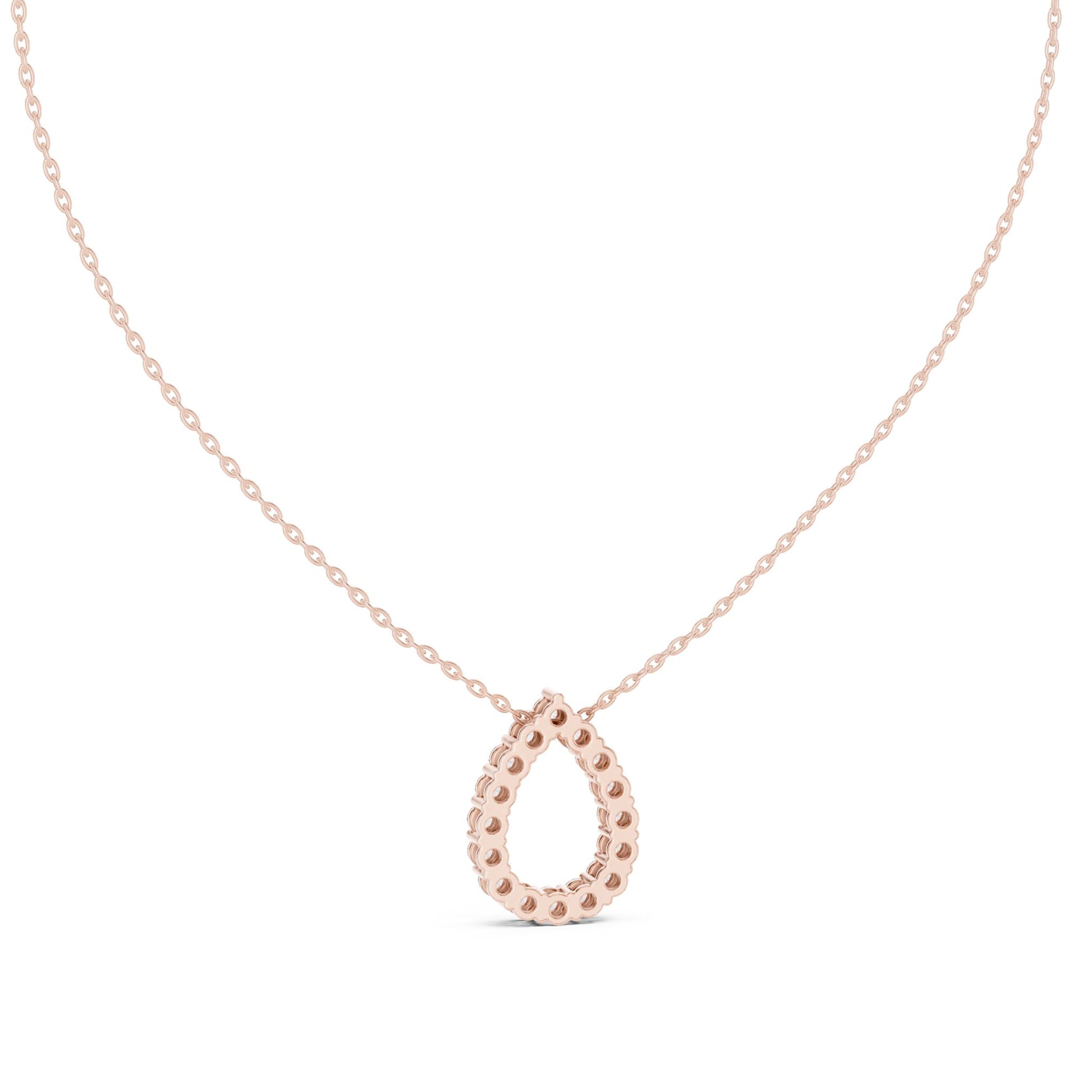 Pear Lab Grown Diamond Halo Pendant