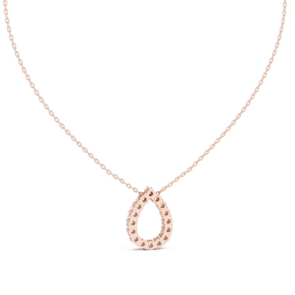 Pear Lab Grown Diamond Halo Pendant