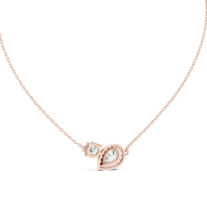 Pear Lab Grown Diamond Halo Pendant