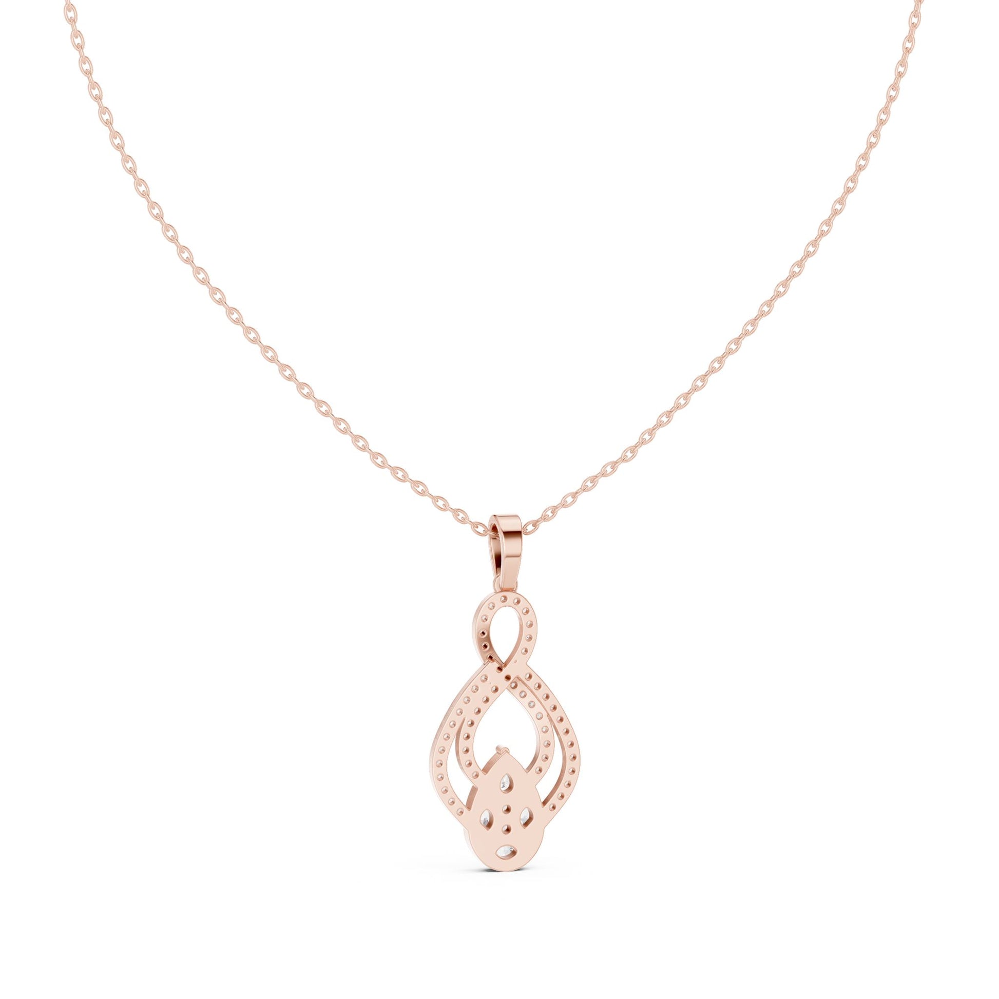 Pear Lab Grown Diamond Halo Pendant