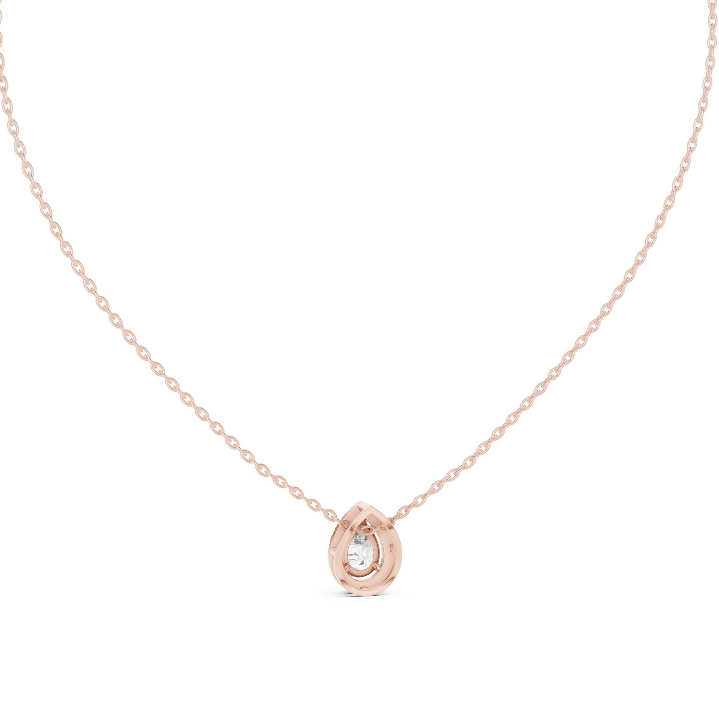 Pear Lab Grown Diamond Halo Pendant