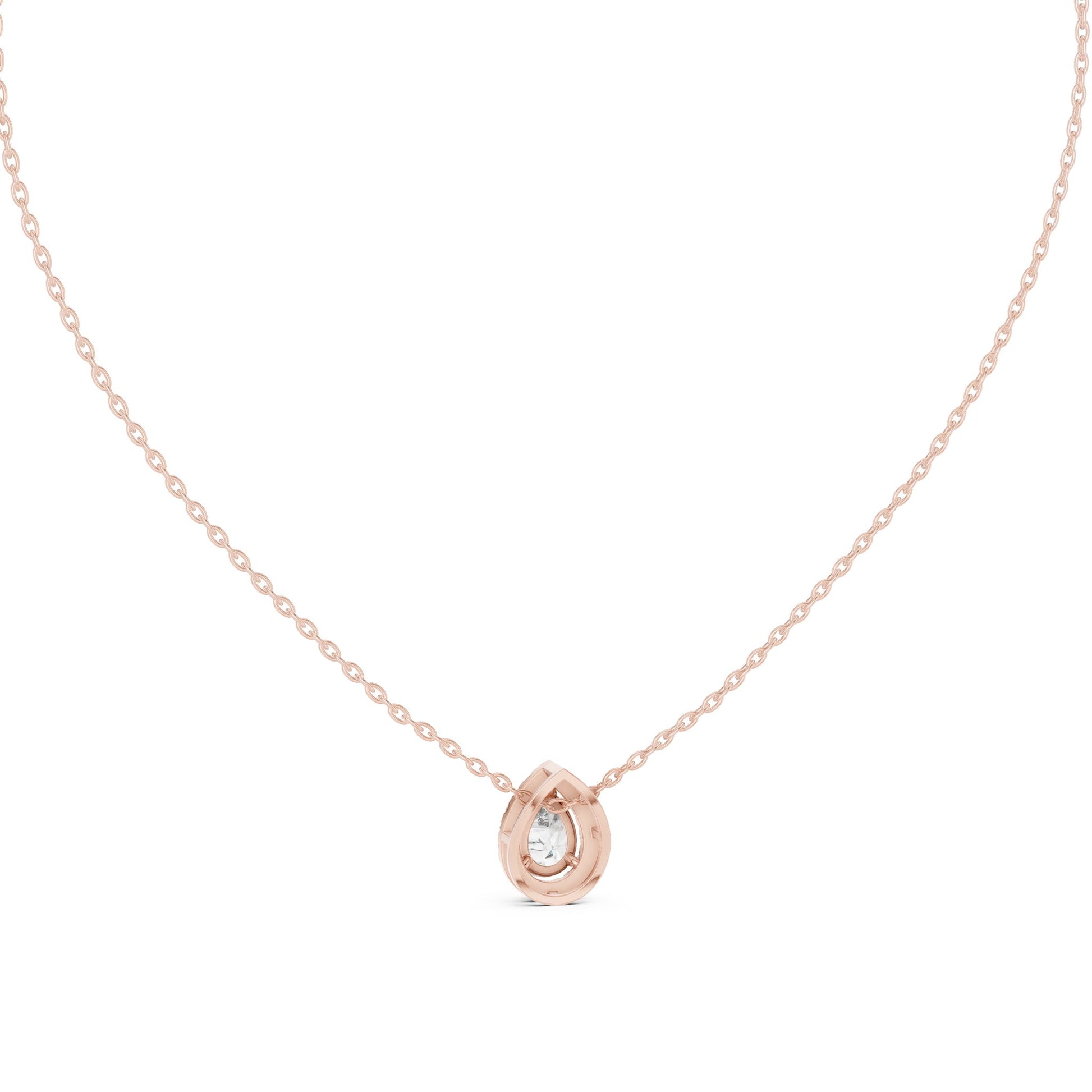 Pear Lab Grown Diamond Halo Pendant
