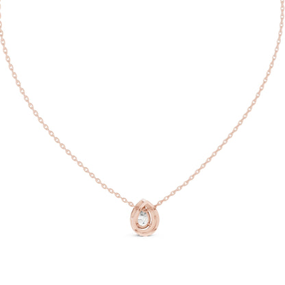 Pear Lab Grown Diamond Halo Pendant