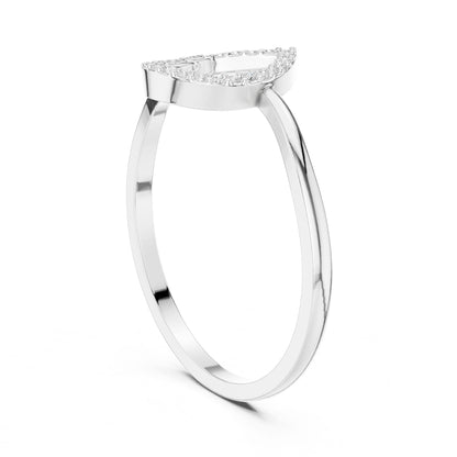 Pear Lab Grown Diamond Halo Engagement Ring