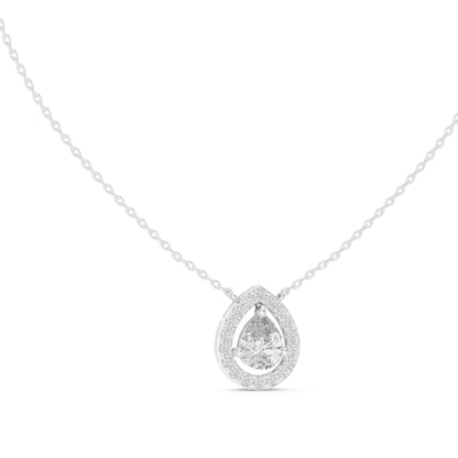 Pear Lab Grown Diamond Halo Pendant