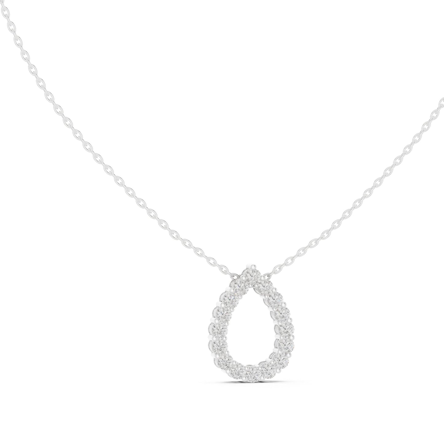 Pear Lab Grown Diamond Halo Pendant