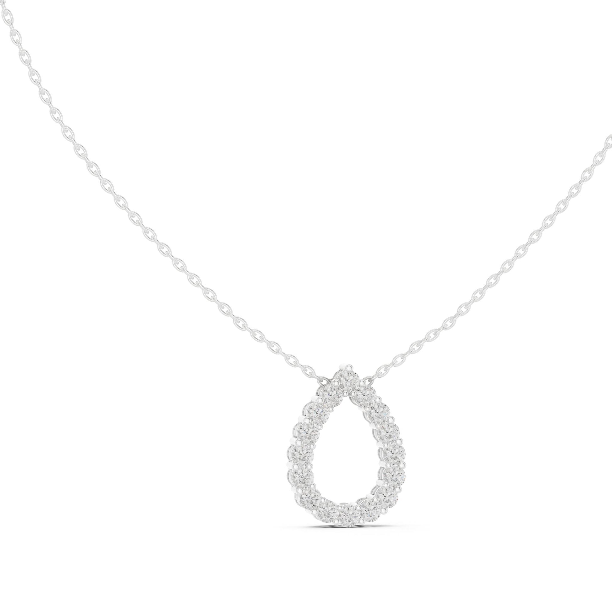 Pear Lab Grown Diamond Halo Pendant