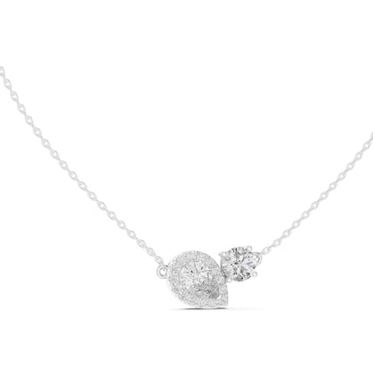 Pear Lab Grown Diamond Halo Pendant