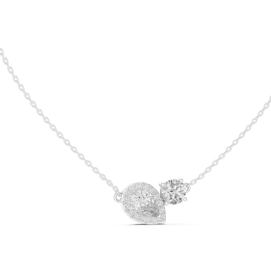 Pear Lab Grown Diamond Halo Pendant
