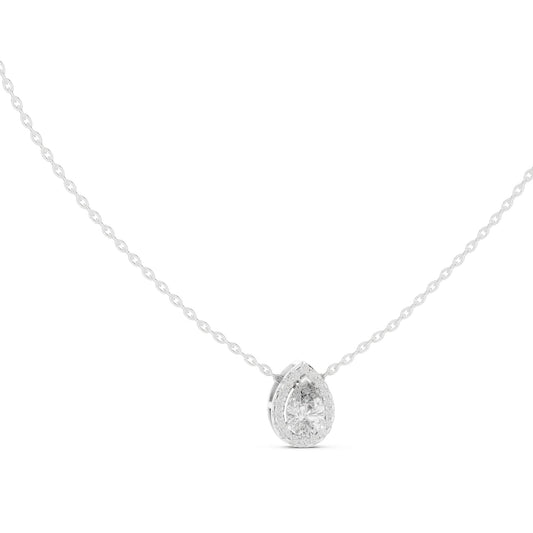 Pear Lab Grown Diamond Halo Pendant
