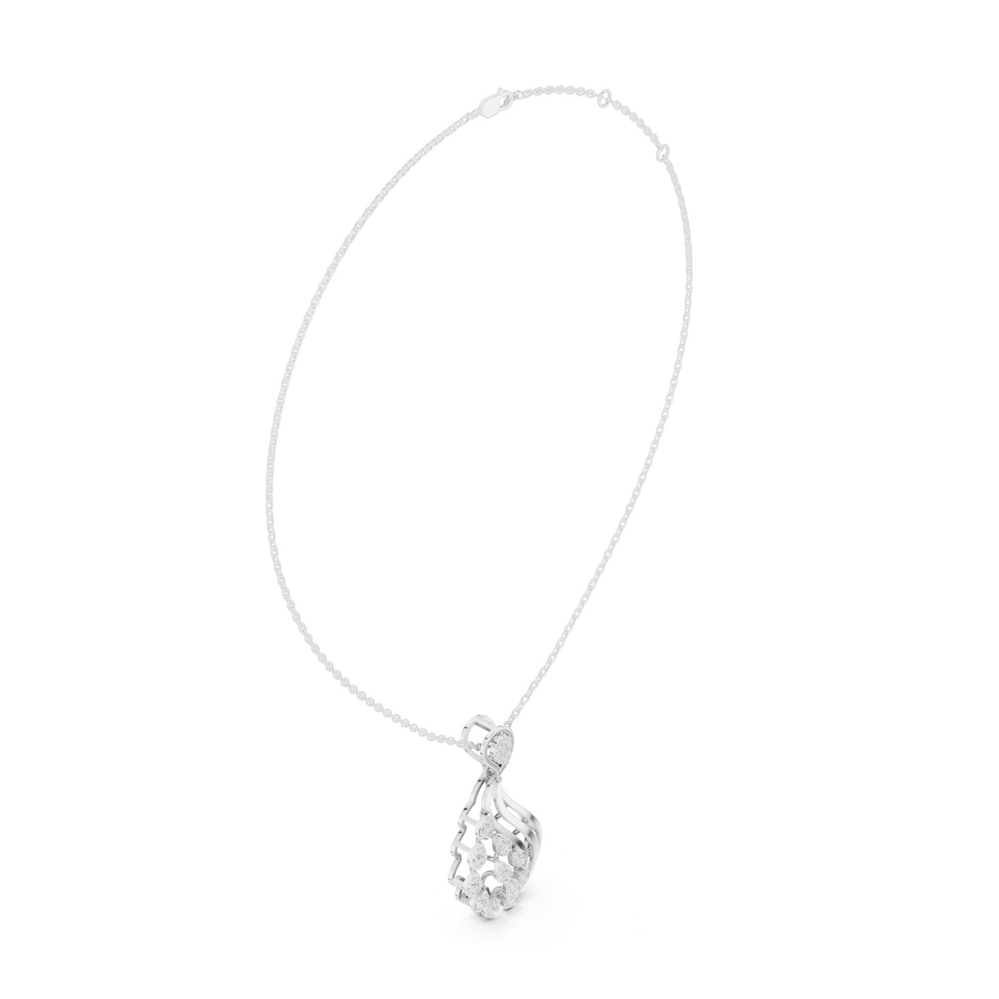 Pear Lab Grown Diamond Halo Pendant