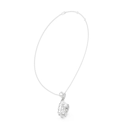 Pear Lab Grown Diamond Halo Pendant