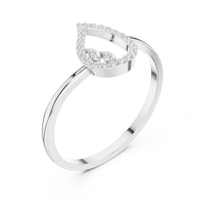 Pear Lab Grown Diamond Halo Engagement Ring