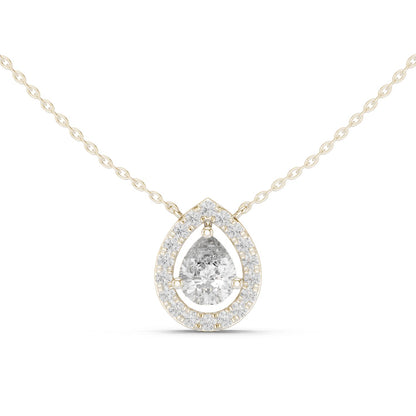 Pear Lab Grown Diamond Halo Pendant