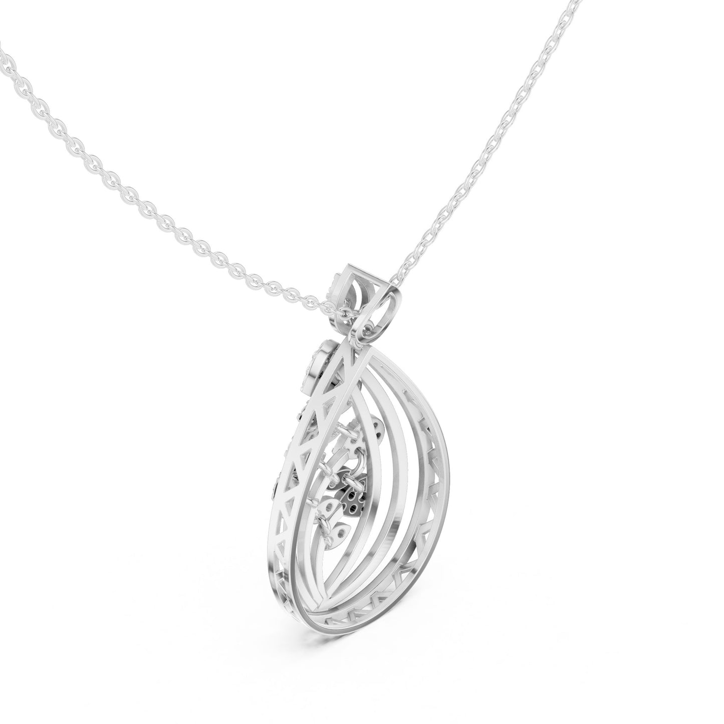 Pear Lab Grown Diamond Halo Pendant