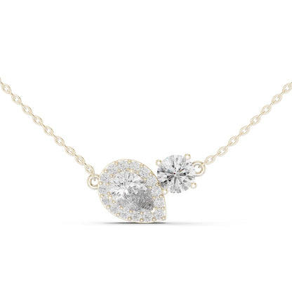 Pear Lab Grown Diamond Halo Pendant