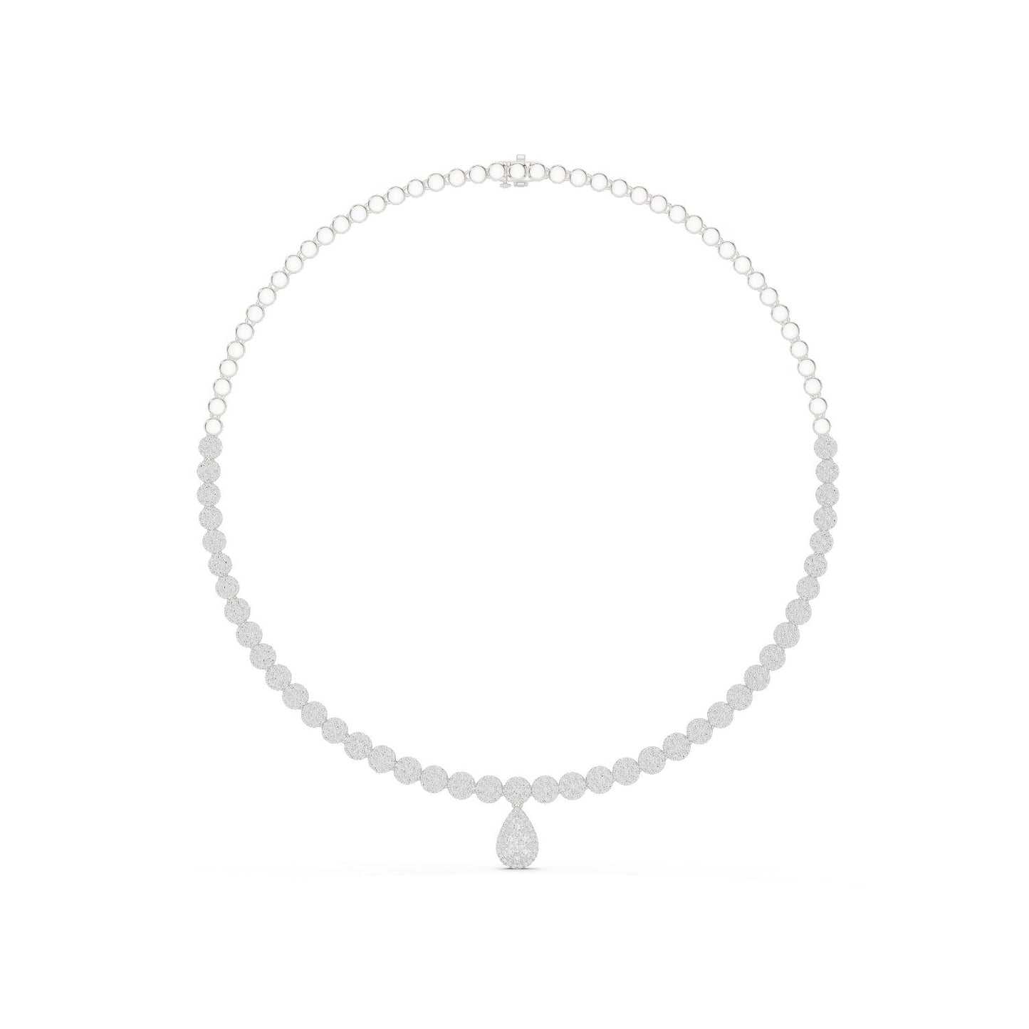 Pear Lab Grown Diamond Halo Pendant
