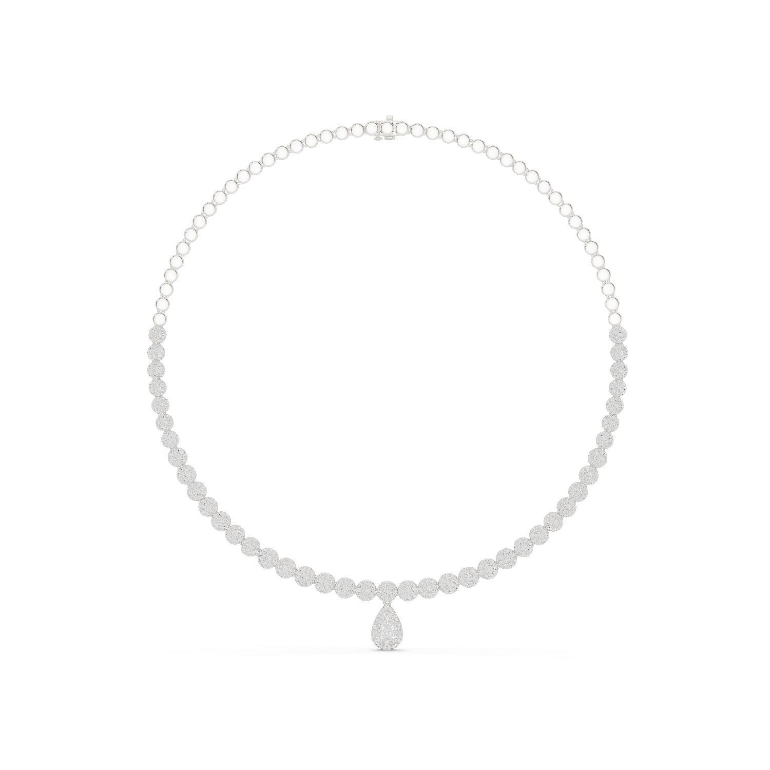 Pear Lab Grown Diamond Halo Pendant