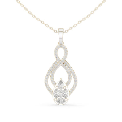 Pear Lab Grown Diamond Halo Pendant