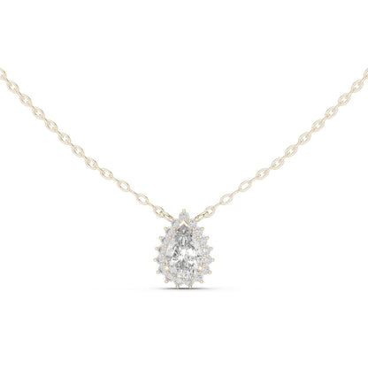 Pear Lab Grown Diamond Halo Pendant