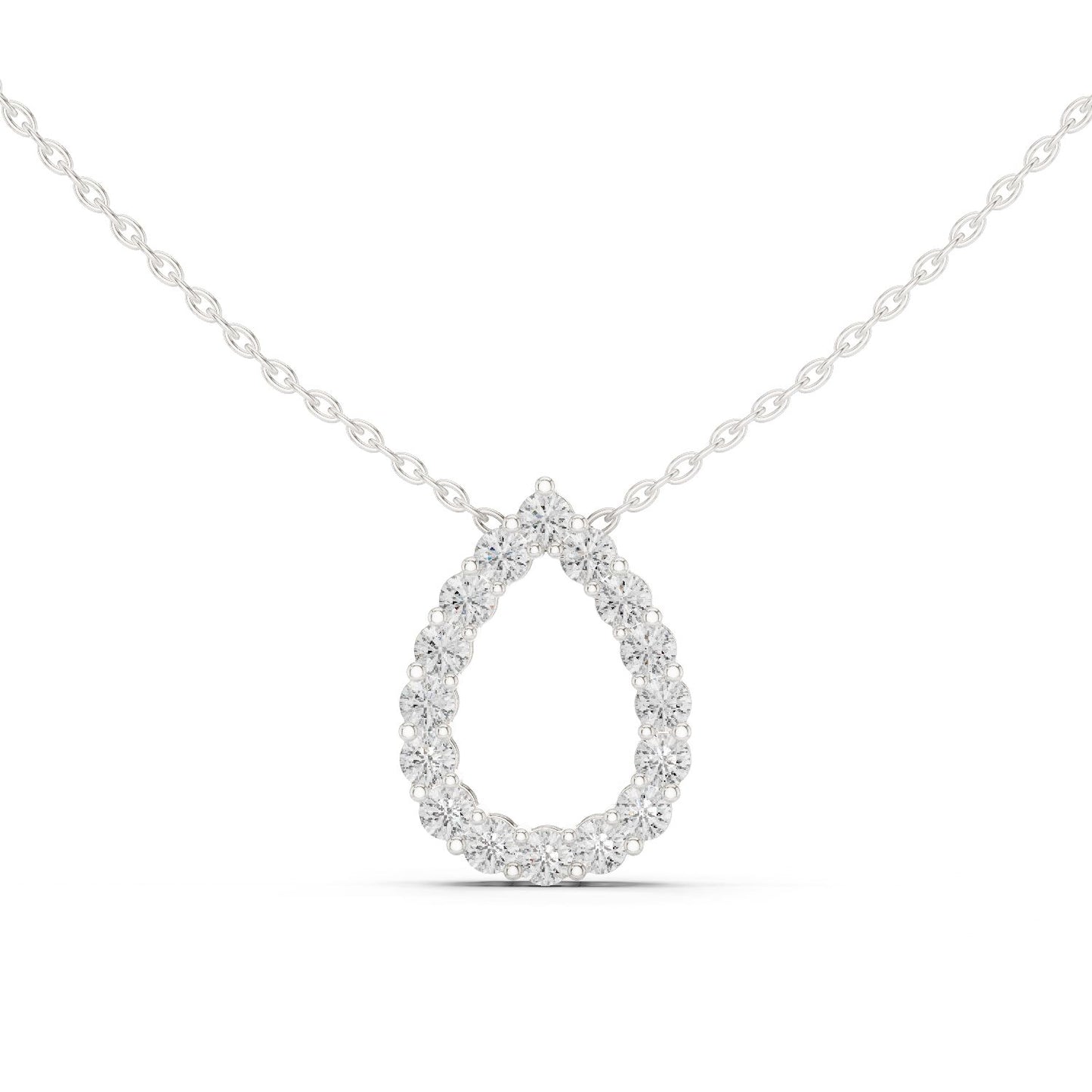 Pear Lab Grown Diamond Halo Pendant