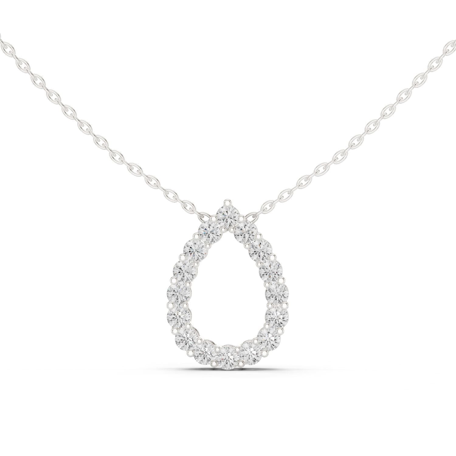 Pear Lab Grown Diamond Halo Pendant